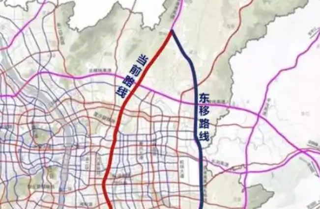 G4京港澳高速东移线示意图