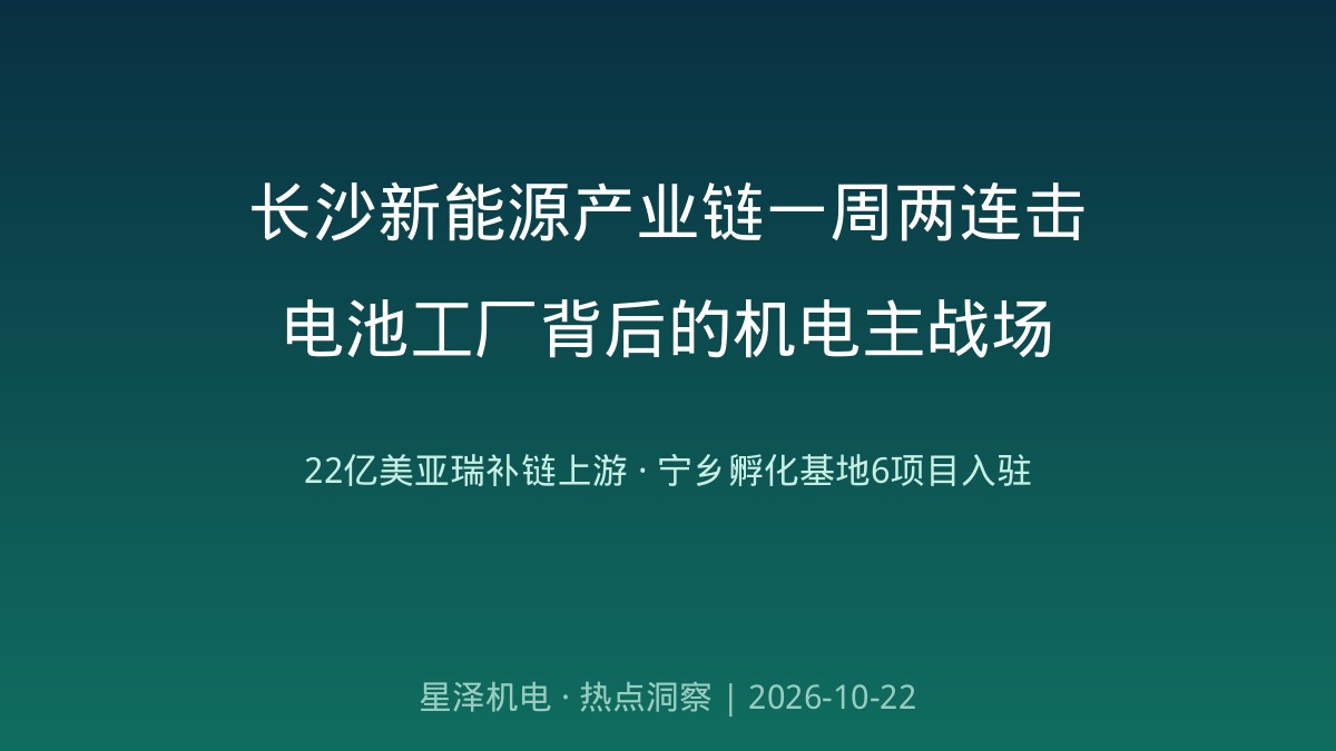 22亿元美亚瑞落子望城、6大前沿项目扎堆宁乡!长沙新能源产业链一周“两连击”:电池级纤维素醚填补上游空白、单壁碳纳米管纯度99.9%冲刺量产——从材料厂房到中试基地,洁净车间、变配电与储能配套正是机电安装的主战场